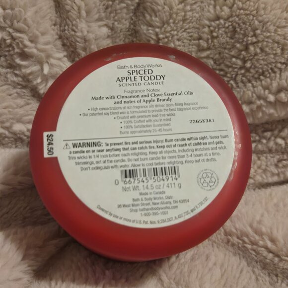 Spiced Apple Toddy 3 Wick 14.5 oz Candle by Bath & Body Works - Picture 3 of 4